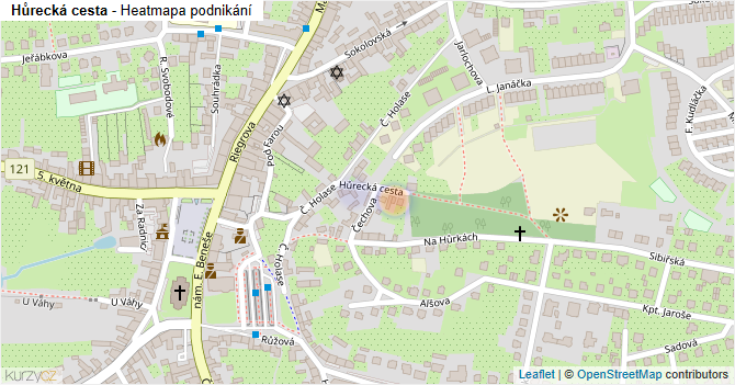 Hůrecká cesta - mapa podnikání