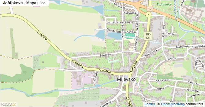 Jeřábkova - mapa ulice