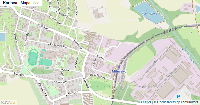Karlova - mapa ulice