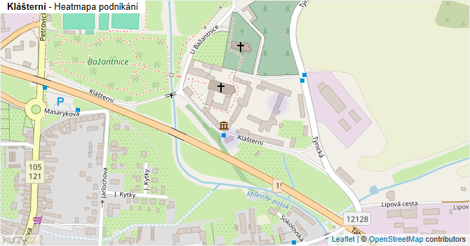 Klášterní - mapa podnikání