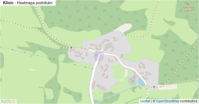 Klisín - mapa podnikání