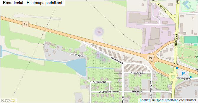 Kostelecká - mapa podnikání