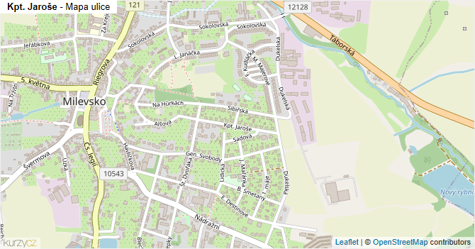 Kpt. Jaroše - mapa ulice