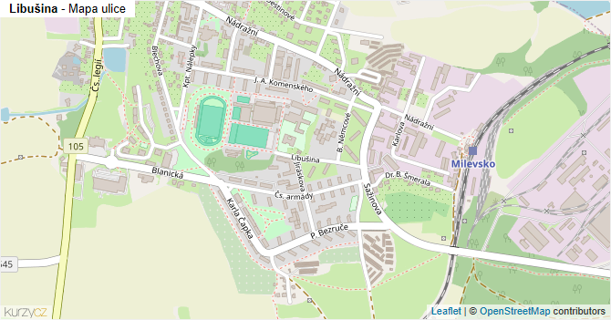Libušina - mapa ulice