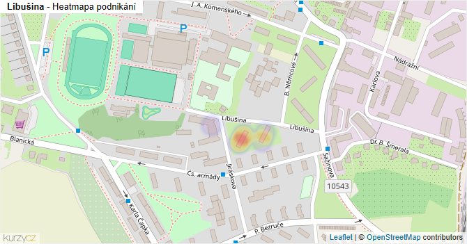 Libušina - mapa podnikání