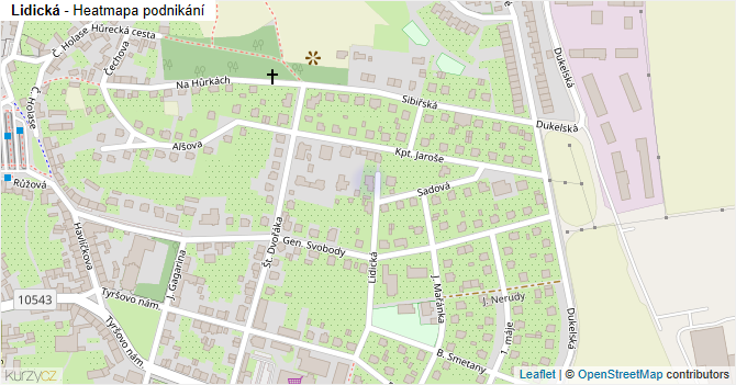 Lidická - mapa podnikání