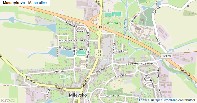 Masarykova - mapa ulice