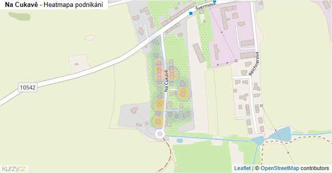 Na Cukavě - mapa podnikání