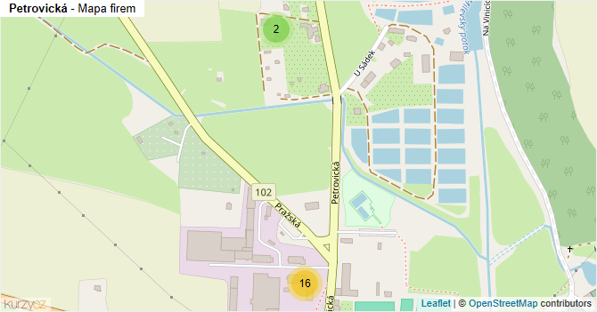 Petrovická - mapa firem