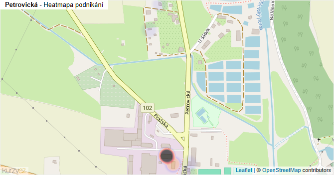 Petrovická - mapa podnikání