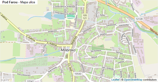 Pod Farou - mapa ulice