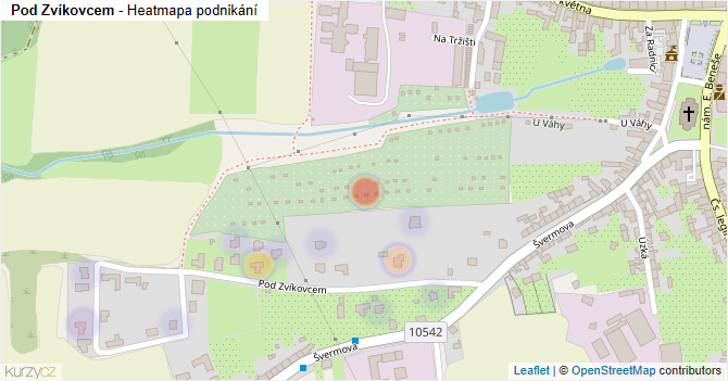 Pod Zvíkovcem - mapa podnikání