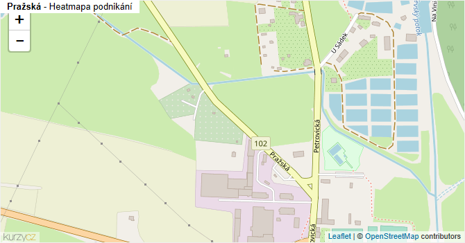 Pražská - mapa podnikání