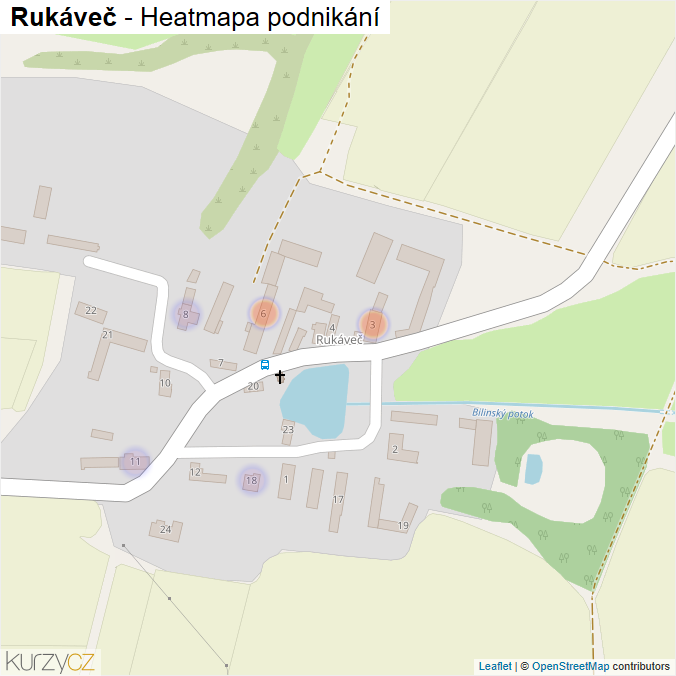 Mapa Rukáveč - Firmy v části obce.