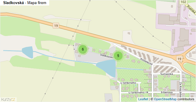 Sladkovská - mapa firem