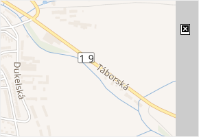Táborská v obci Milevsko - mapa ulice
