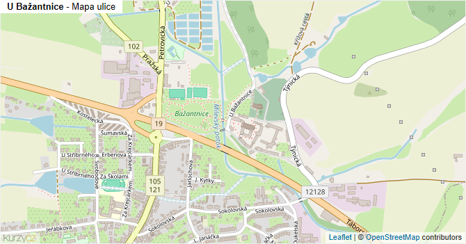 U Bažantnice - mapa ulice