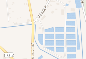 U Sádek v obci Milevsko - mapa ulice