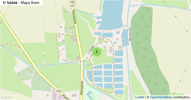 U Sádek - mapa firem
