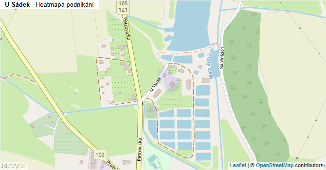 U Sádek - mapa podnikání