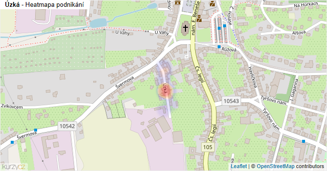 Úzká - mapa podnikání