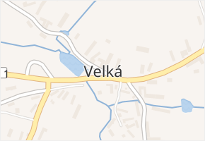 Velká v obci Milevsko - mapa části obce
