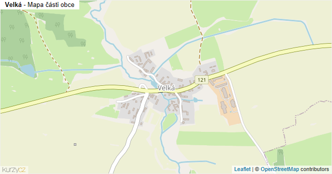 Velká - mapa části obce