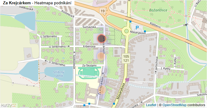 Za Krejcárkem - mapa podnikání