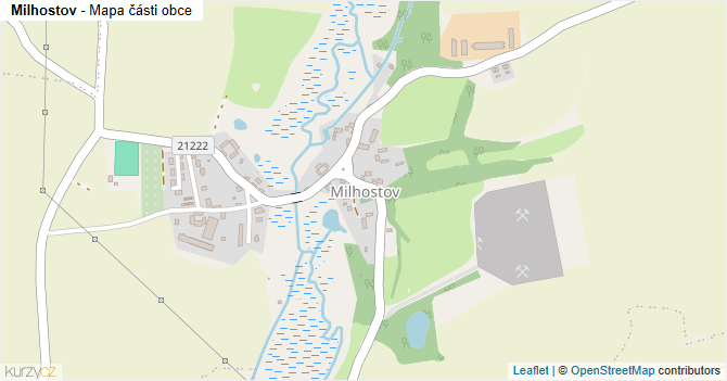 Milhostov - mapa části obce