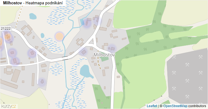 Milhostov - mapa podnikání