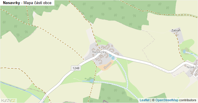 Nasavrky - mapa části obce