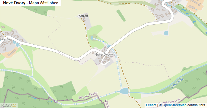 Nové Dvory - mapa části obce