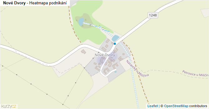Nové Dvory - mapa podnikání