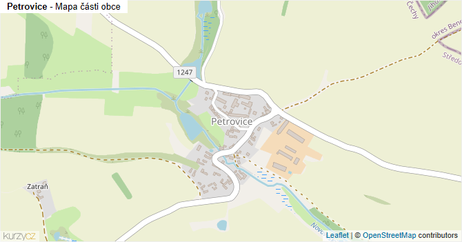 Petrovice - mapa části obce