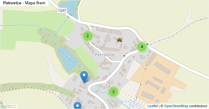 Petrovice - mapa firem