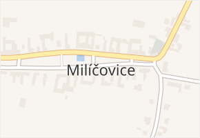 Milíčovice v obci Milíčovice - mapa části obce