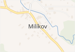 Milíkov v obci Milíkov - mapa části obce