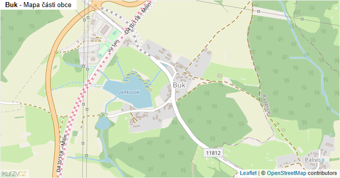 Buk - mapa části obce