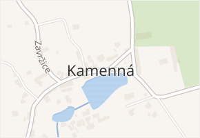 Kamenná v obci Milín - mapa části obce