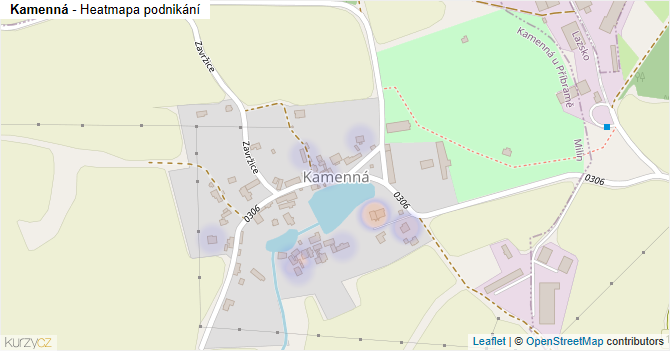 Kamenná - mapa podnikání