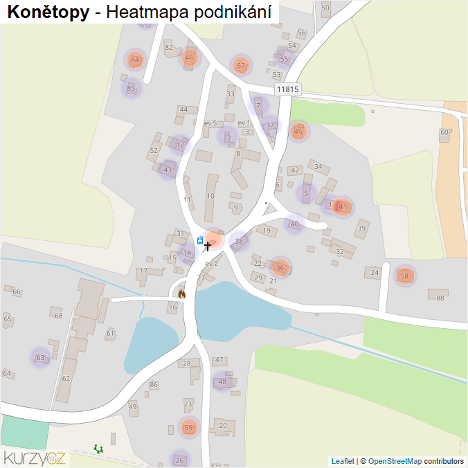 Mapa Konětopy - Firmy v části obce.