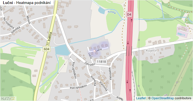 Luční - mapa podnikání