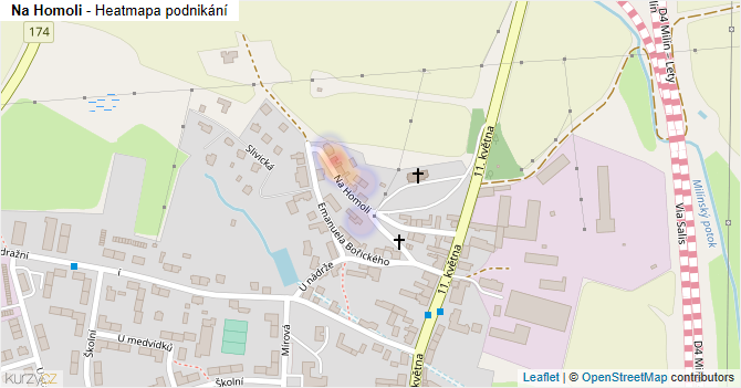 Na Homoli - mapa podnikání