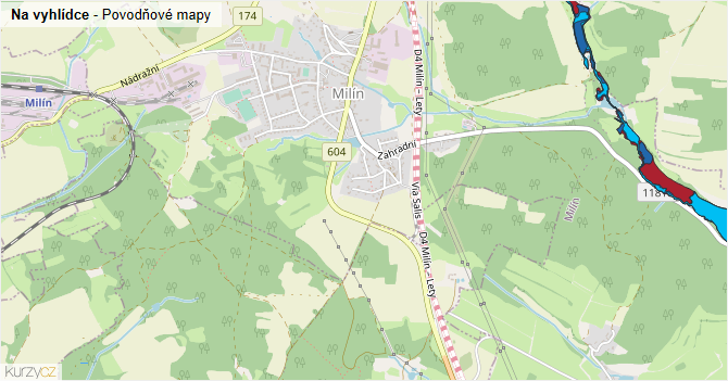 Na vyhlídce - záplavové mapy stoleté vody