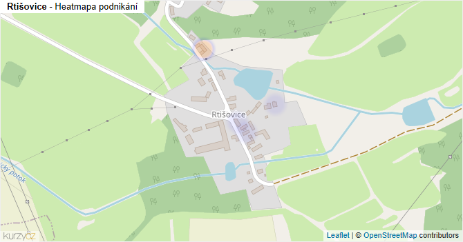Rtišovice - mapa podnikání