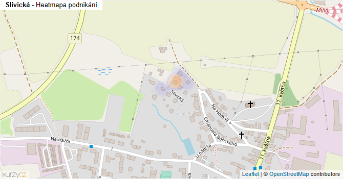 Slivická - mapa podnikání
