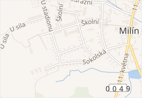 Sportovní v obci Milín - mapa ulice