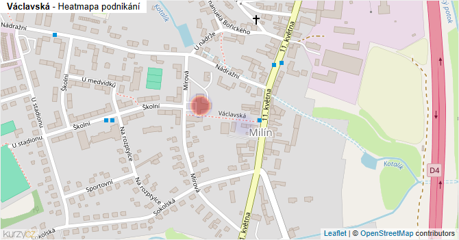 Václavská - mapa podnikání