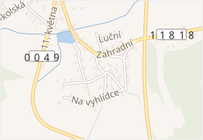 Vrančická v obci Milín - mapa ulice