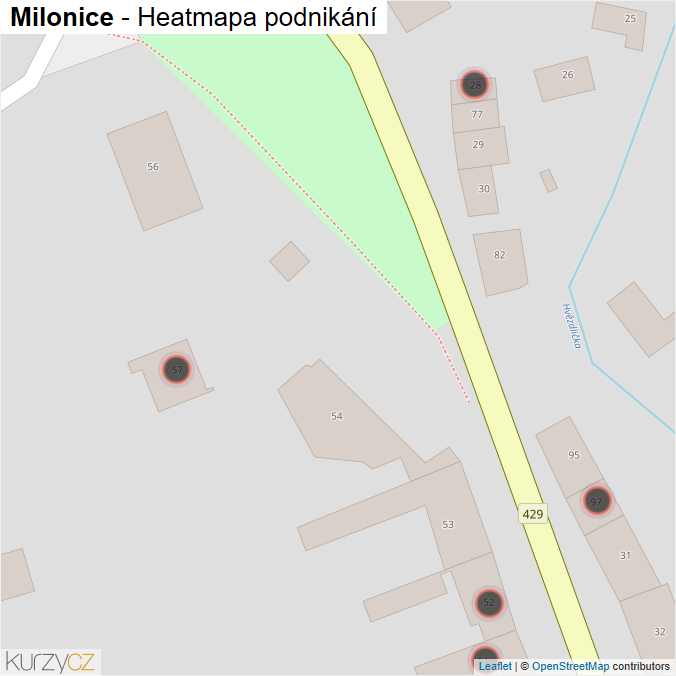Mapa Milonice - Firmy v obci.